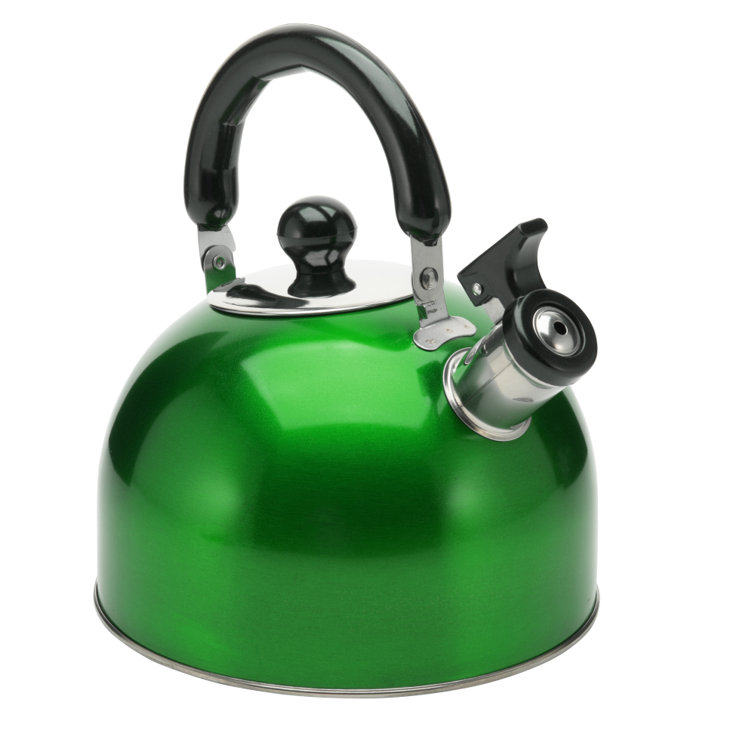 Stainless Steel Tea Pot Tea Kettle for Stove Top Whistling Teapot, 2.5L  Green