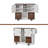 54" Farmhouse Kitchen Island With Drop Leaf, Power Outlet, Kitchen Storage Cart With 2 Doors, 2 Drawers, Rolling Kitchen Island On 4 Large Wheels With Spice Rack For Kitchen, Dining Room-1204602095