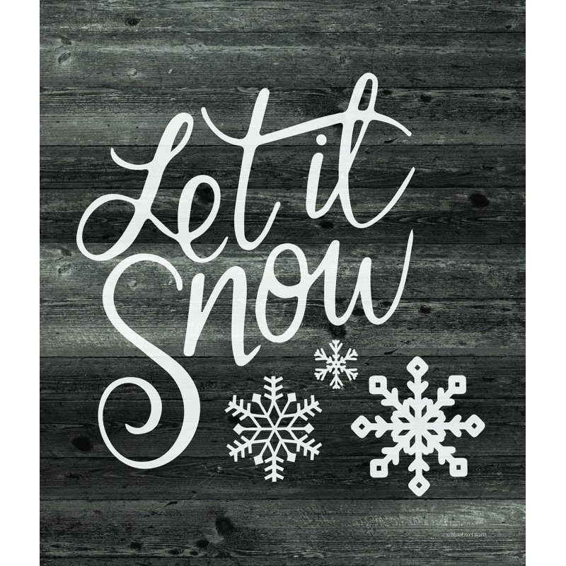 «Let It Snow» par Bluebird Barn - reproduction d'art sur toile tendue, H 16 po x l 12 po