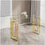 Table d'appoint de salle à manger en acier inoxydable transparent BS-02