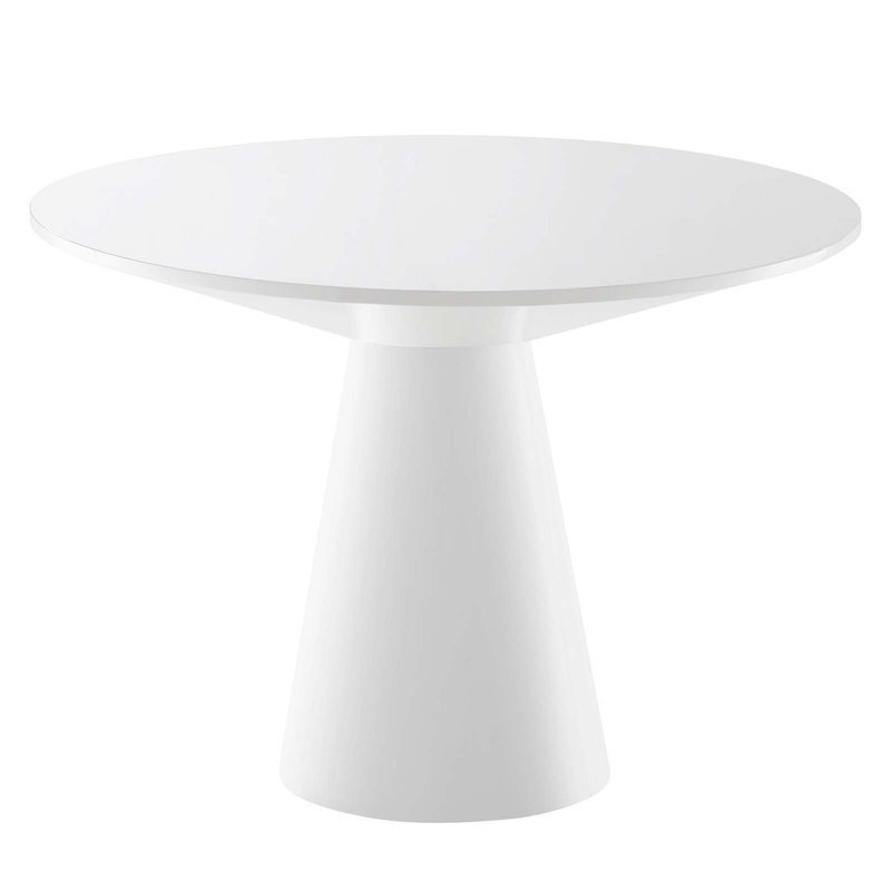 Provision 75" White MDF Oval Dining Table for Six