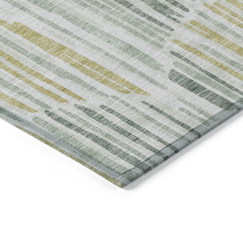 Tapis intérieur lavable abstrait doré 5 pi x 8 pi