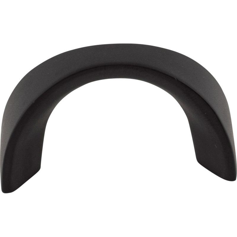 Crescent Bar pull, Flat Black, 1 1/4" Center to Center