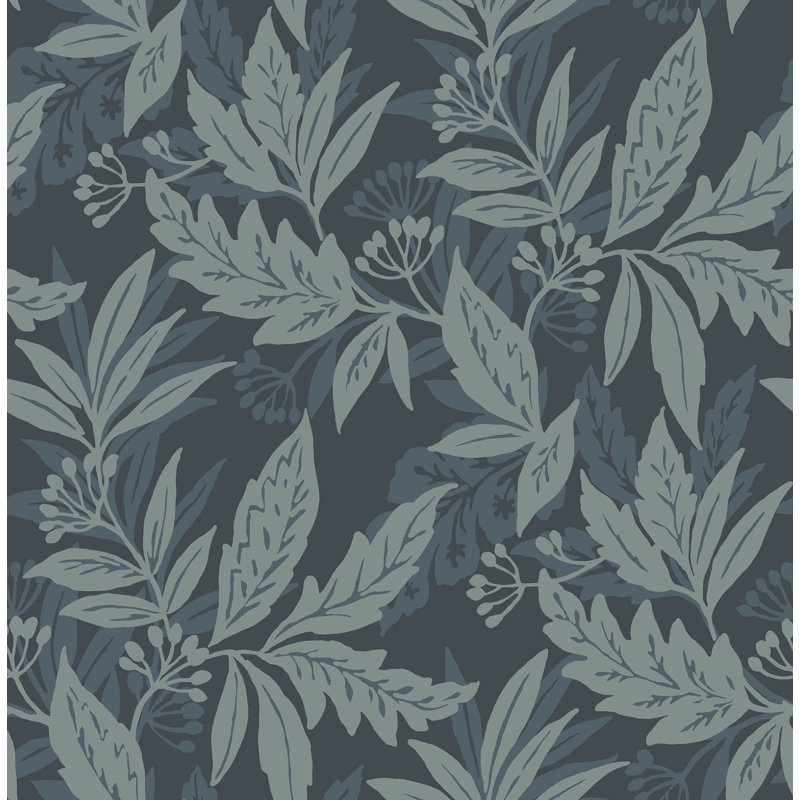 Anita Teal Woodland Floral Wallpaper, Teal