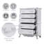 Commode 5 tiroirs Latisha, finition blanche