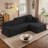 Clitheroe 96.5" L-Shaped Modern Minimalist Boneless Sofa, No Assembly Required Sectional Couch-2021592666-2021592668