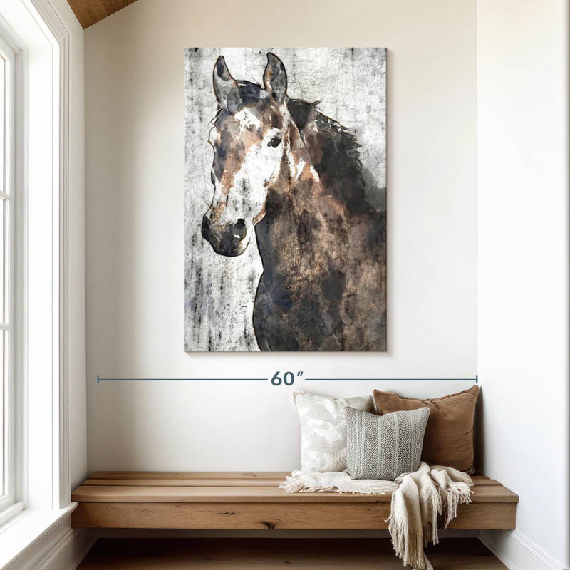 Portrait de cheval Brampt II, H 48 po x l 32 po
