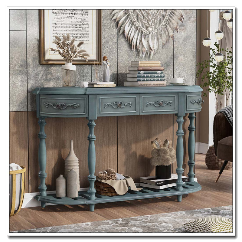 Console 52 po moderne et contemporaine, Bleu antique