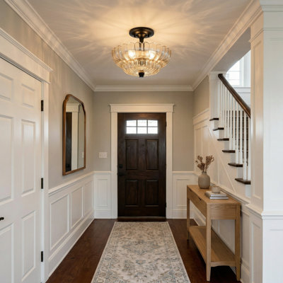 Whitecap Glass Semi Flush Mount