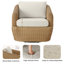 Fauteuil de jardin pivotant Cambelle avec coussins-1436701847-1436701840