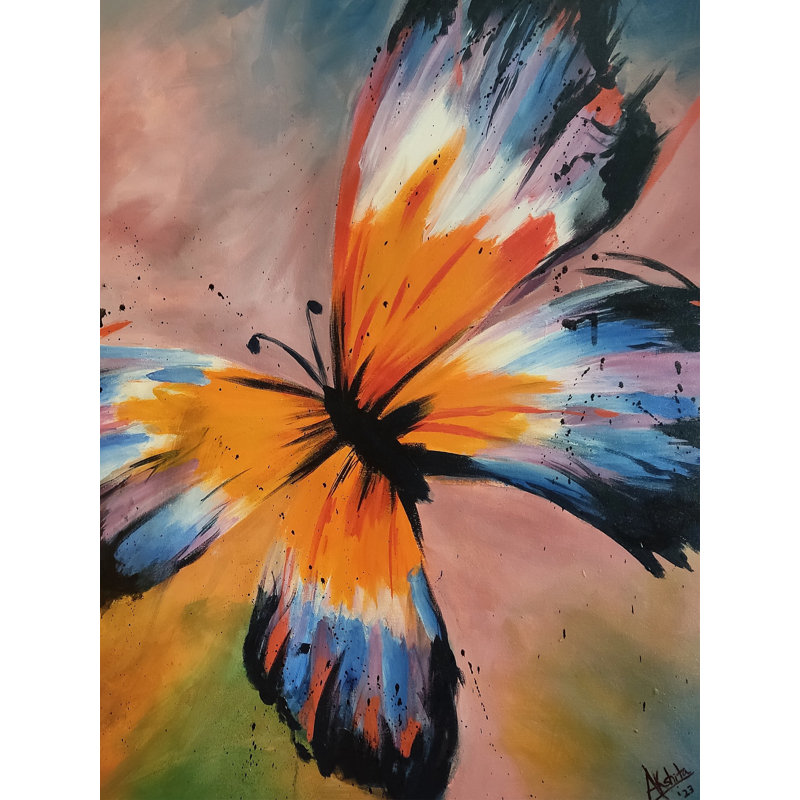Papillon abstrait | Acrylique sur toile | Akshita Makhja