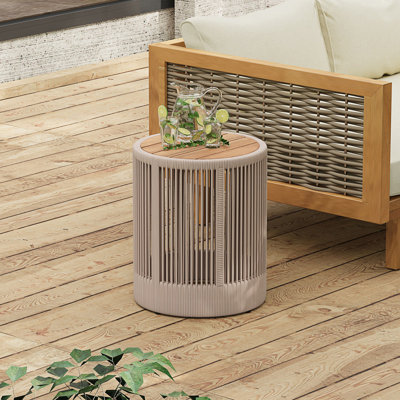 Outdoor Rattan Rope Side Table