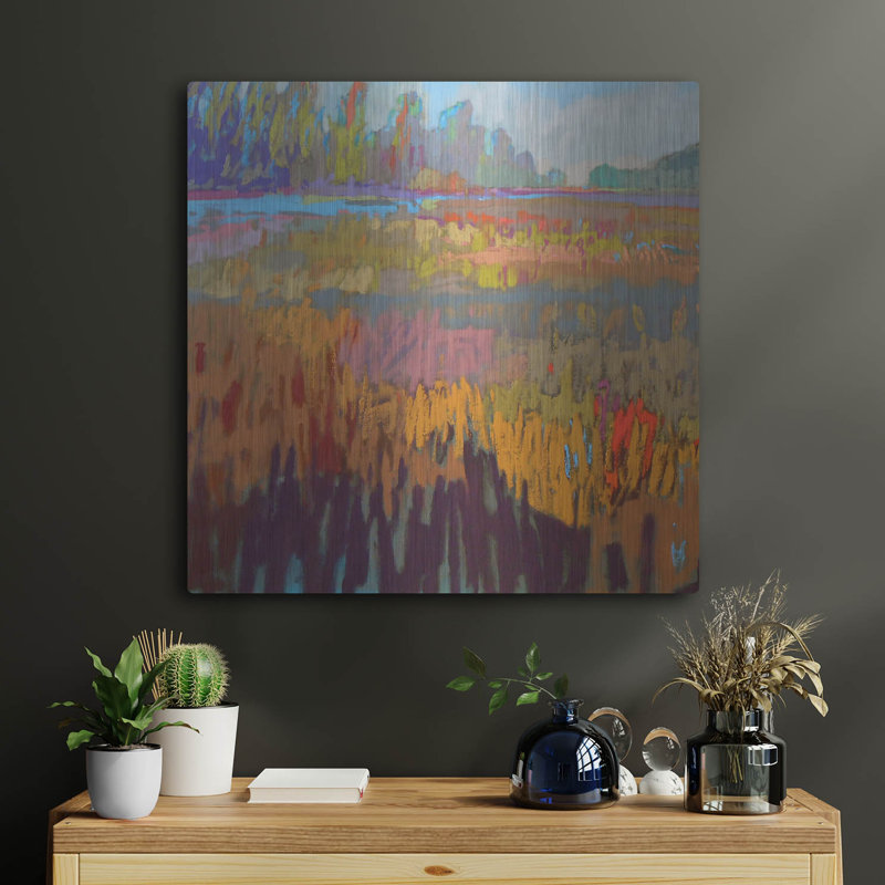 Winston Porter «Colorfield XXII» par Jane Schmidt, art mural en métal, H 24 po x l 24 po