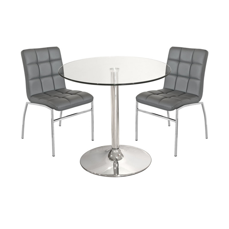 Showalter 2 - Person Dining Set, Grey