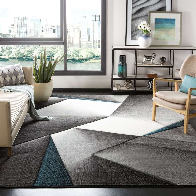 Vilica Performance Abstract Rug, Rectangle 4' x 6'
