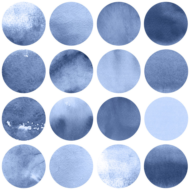 Watercolour Circles Collection by Katritch - Wrapped Canvas Print, 76cm H x 76cm W x 3.8cm D
