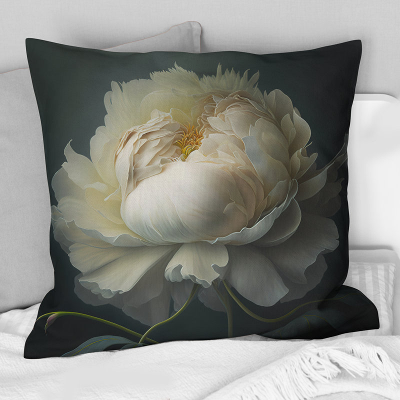 Coussin décoratif Floral, H 18 po x l 18 po, Carré
