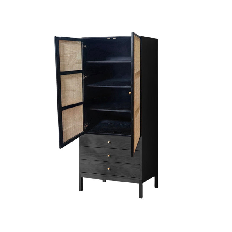 Garde-robe simple tissée, Noyer