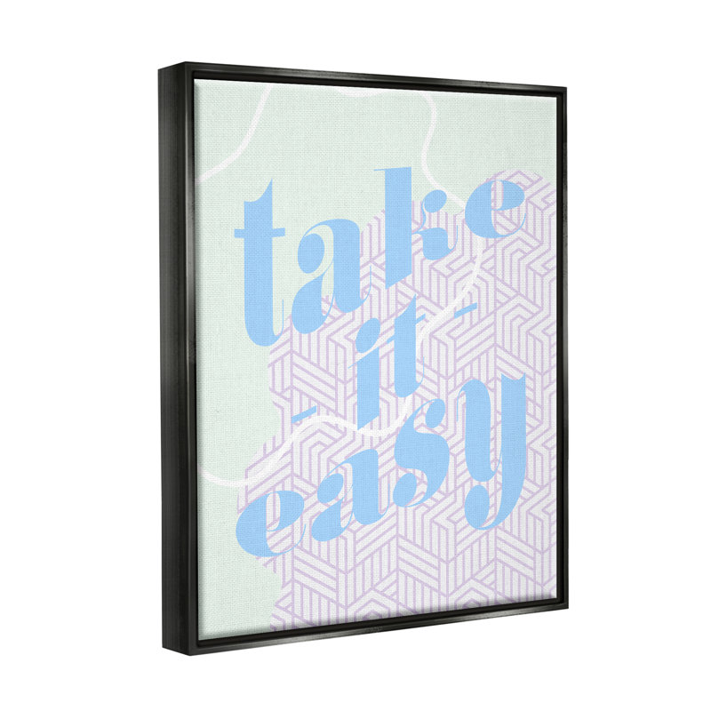 «Take It Easy Pastel Geometric» par Lil 'Rue, impression, Cadre flottant noir de jais, H 21 po x l 17 po x P 1,7 po