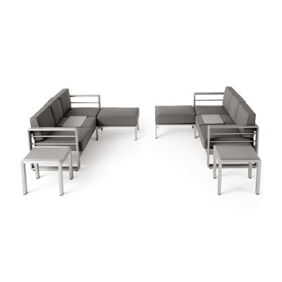 6 - Person Modular Patio Conversation Set with Cushions