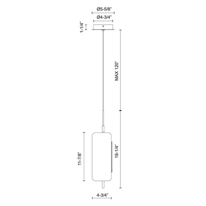 Hilo 1 - Light LED Single Pendant, Brushed Gold
