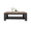 Table basse H 16,2 po, 1 tablette, wengé noir / chêne naturel - salon