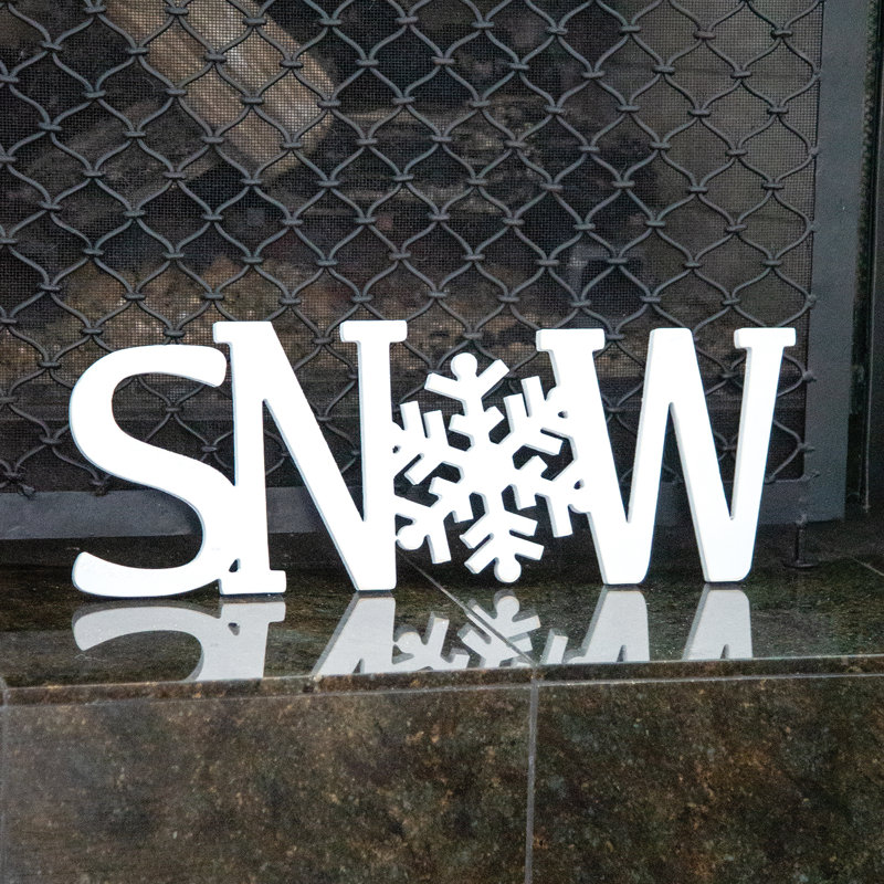 Plaque découpée scintillante «neige»
