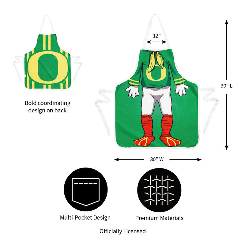 No Pattern Bib Apron, University Of Oregon