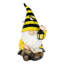 Gnome de jardin solaire avec livre et lanterne Exhart 5,5 po x 9,5 po Exhart