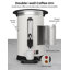 Urne à café double couche 12 L, distributeur de boissons chaudes de grande capacité de 3,1 gallons avec ramasse-gouttes en plastique, cafetière à revêtement blanc pour la restauration, le buffet, le bureau, la maison