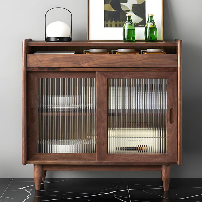 Buffet de rangement simple et moderne en bois massif