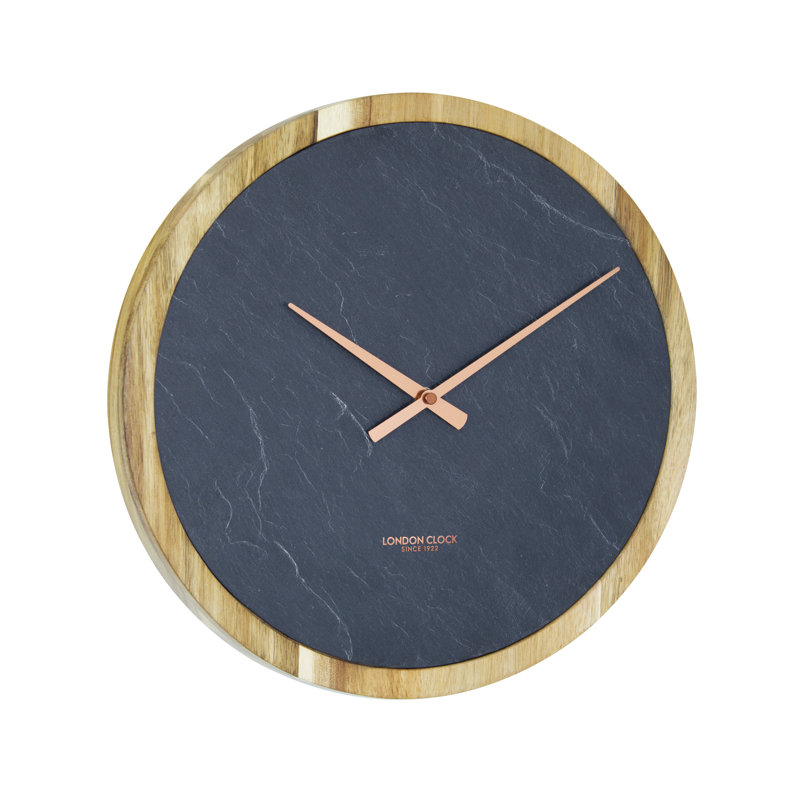 Wood & Slate Wall Clock