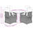 Vidaxl Patio Dining Set With Cushions Poly Rattan, Square Table-124241357-124241361-124241369