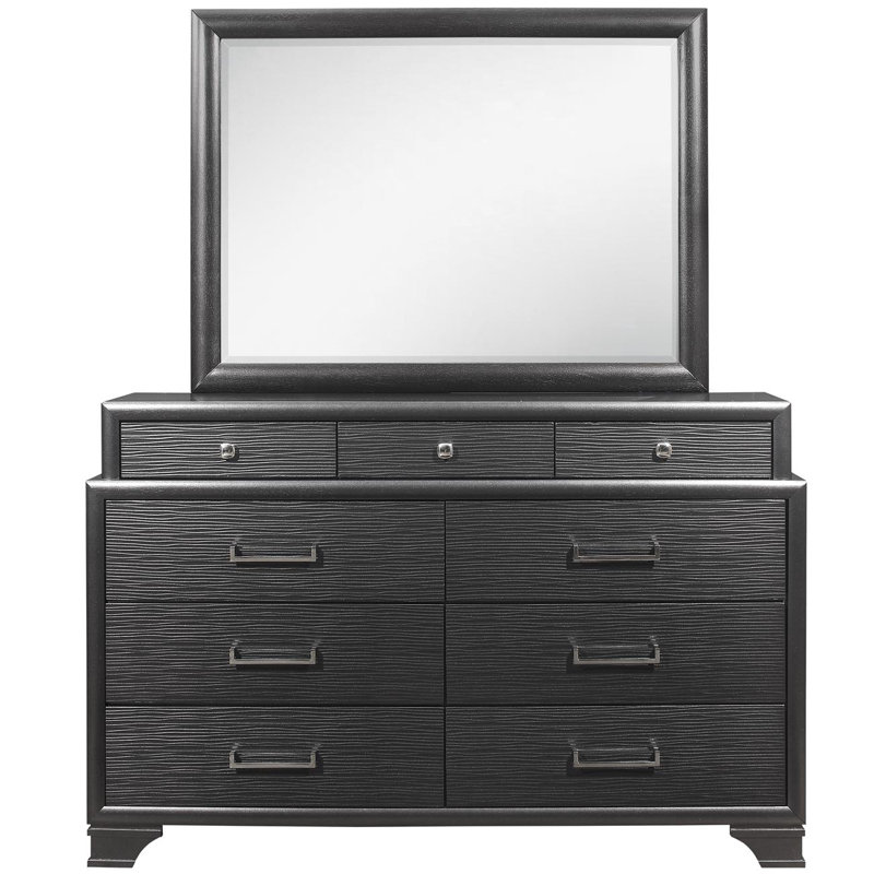Commode 9 tiroirs Adebayo, Gris