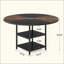 Table de cuisine rustique, table de salle à manger ronde en bois, table basse