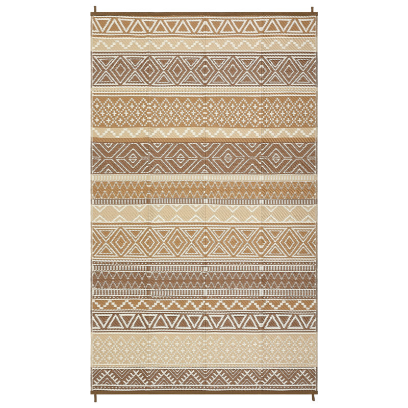Boho Outdoor Mats Plastic Straw Rug Waterproof Vintage Washable Outdoor Rug for Garden Backyard Picnic Camping RV Deck Beach Trailer