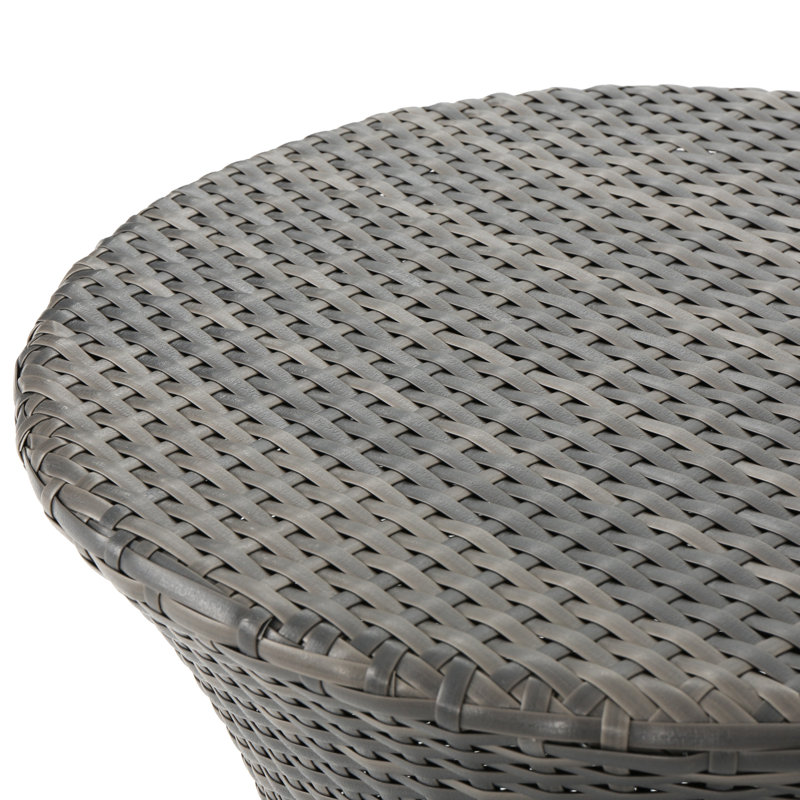 Table d'appoint polyvalente pour l'extérieur - Weather-, P 19,62 po, côté gris, espace, H, Gris