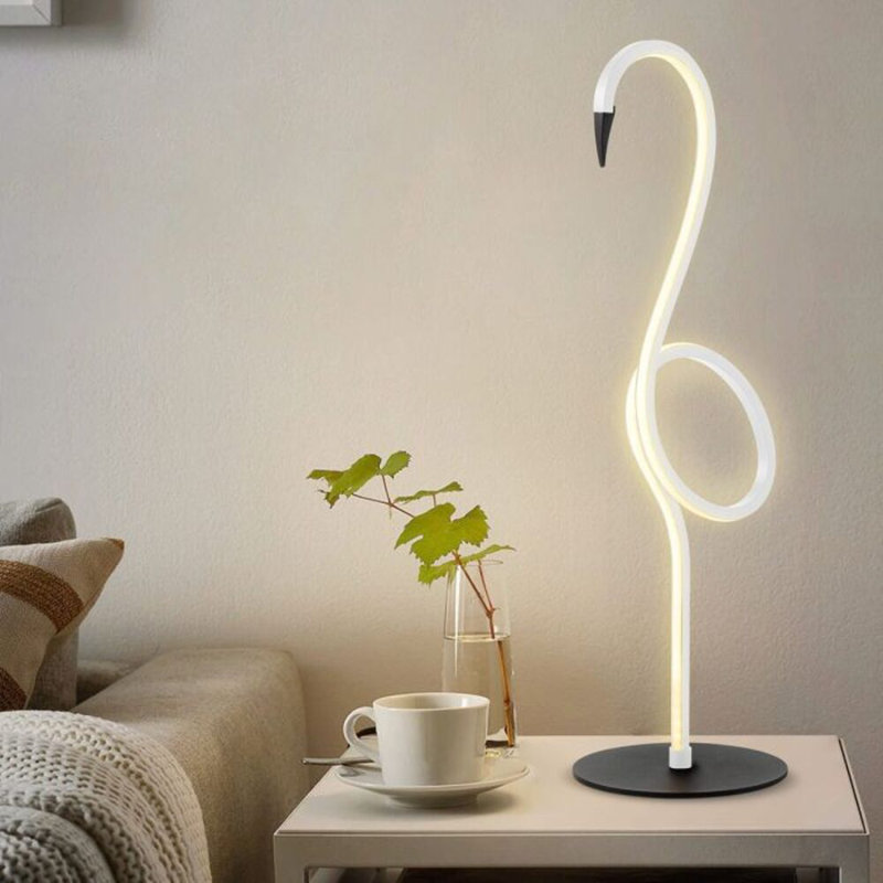 Flamingo LED Table Lamp, Black/White