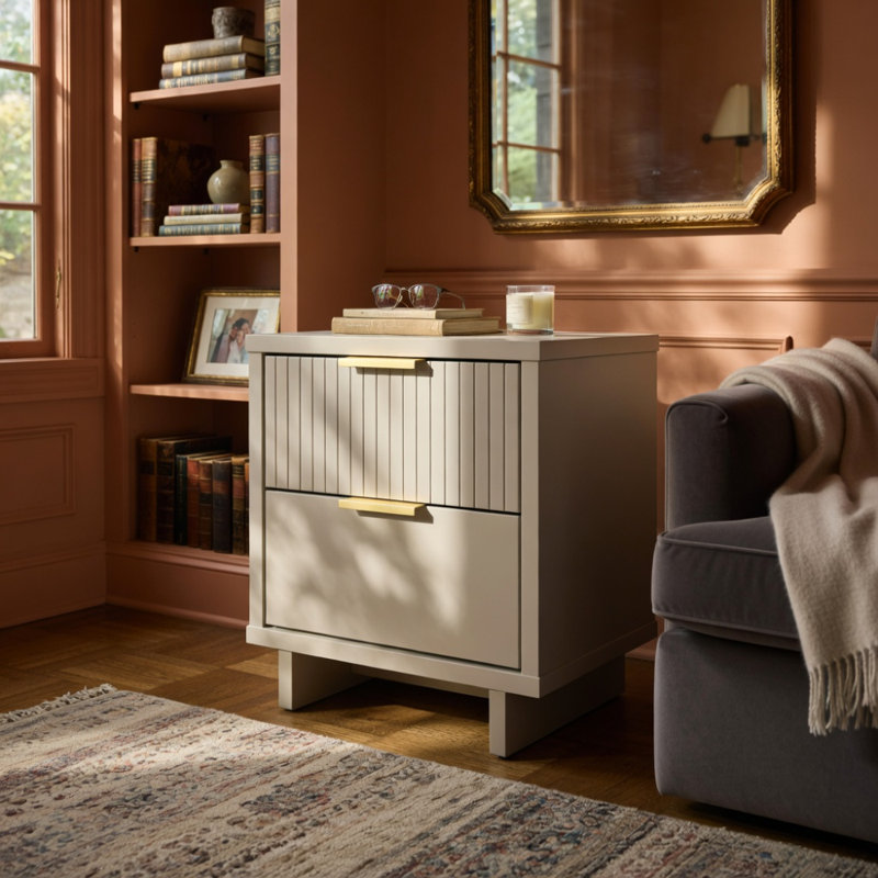 Table de chevet en gris clair, Gris clair