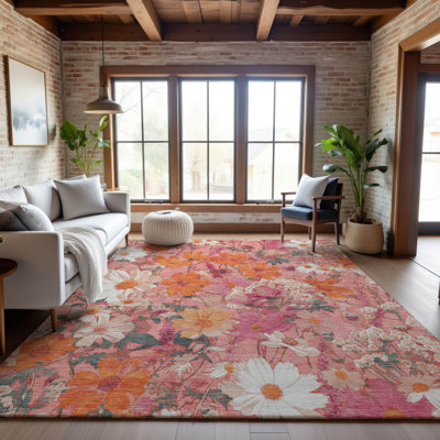 Tapis floral de qualité supérieure lavable à la machine Sykora AMF1506