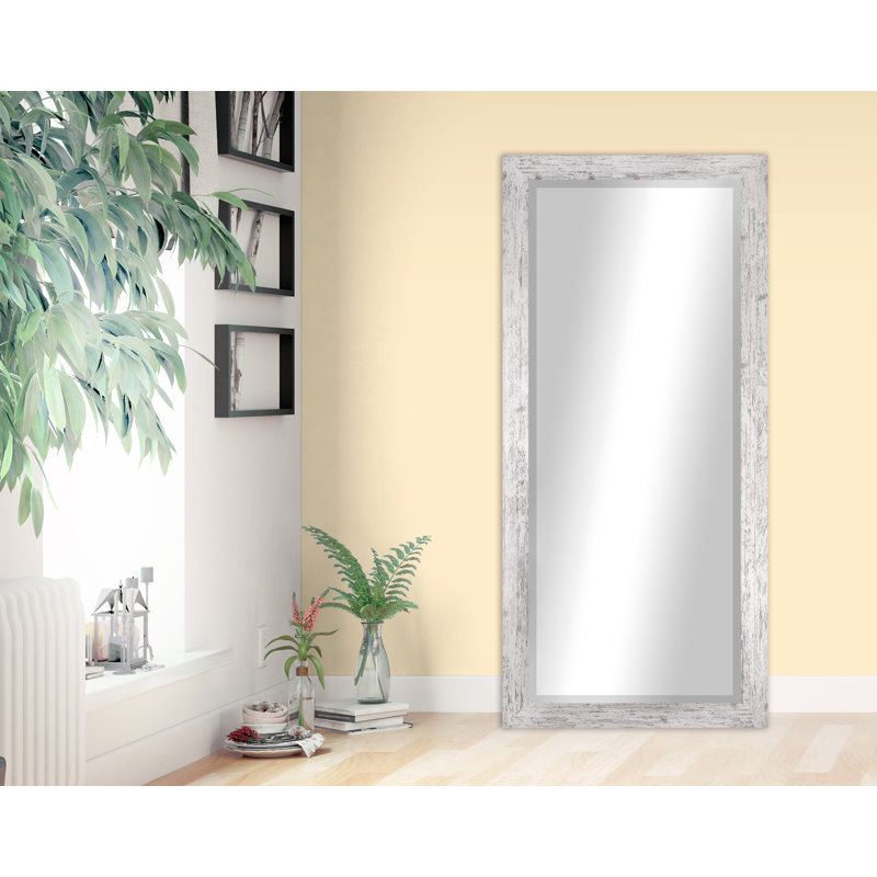 Miroir pleine grandeur Henslee, Blanc patiné, H 65,5 po x l 32 po