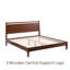  Base de lit en bois avec tête de lit Adept, base en bois massif avec lattes silencieuses et supports centraux en bois, capacité de 1000 lb, assemblage sans effort-1705697371-1703159856