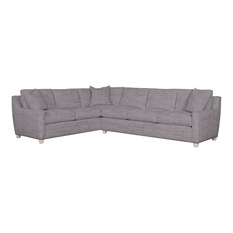 American Bungalow 2-Piece Fairgrove L-Sectional, Nomad Slate Crypton® Chenille, Wrenn, Yes