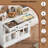 Kitchen Storage Cabinet Buffet Sideboard With 2 Glass Doors