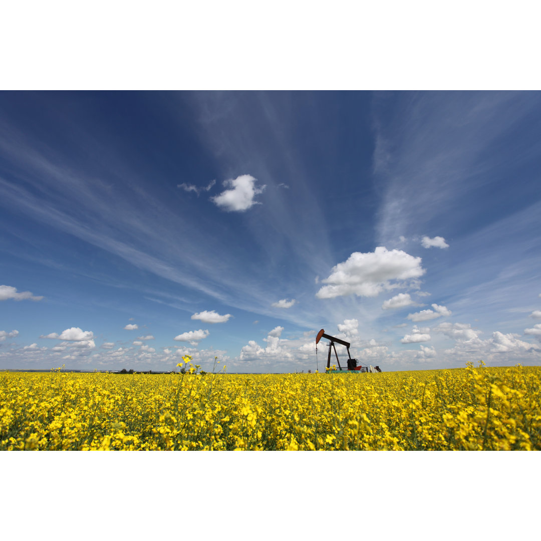 Ölindustrie in Alberta mit Pumpjack von ImagineGolf - Drucken