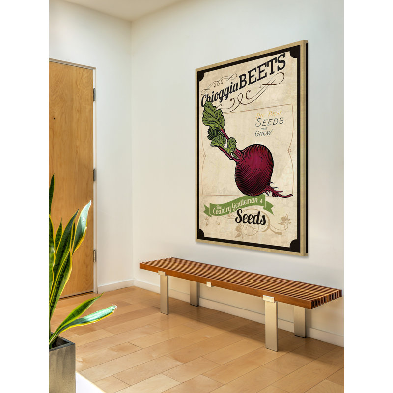 Seed Packet Beet - Wrapped Canvas Print, 114 cm H x 76 cm W