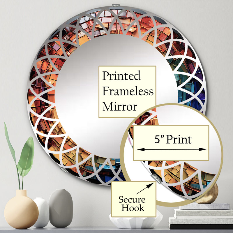 Miroir mural rond Cailinn, 24 po x 24 po