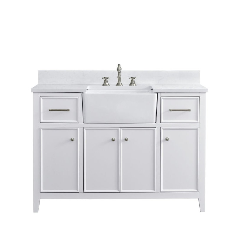 Meuble-lavabo simple 48 po Aisa, Blanc