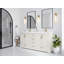 Boston 72 po X P 22 po De salle de bain double en albâtre Quartz blanc