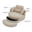 Lasean Upholstered Swivel Barrel Chair with Ottoman-287073722